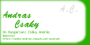 andras csaky business card