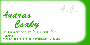 andras csaky business card